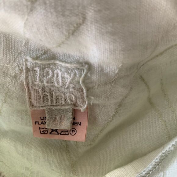 120% Lino VTG 100% Linen Top Pale Mint Green Sz S - Picture 3 of 3